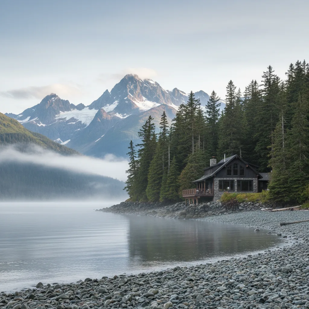 Remote wilderness lodge on Kachemak Bay