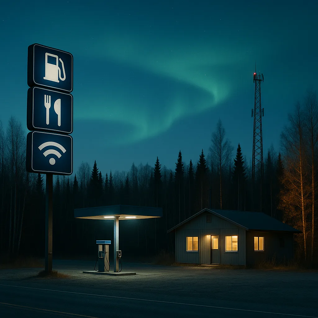 Gas, food, signal