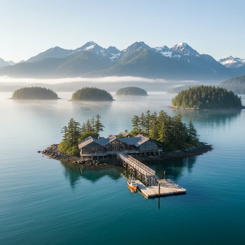 Private-island wilderness lodge in Sitka Sound